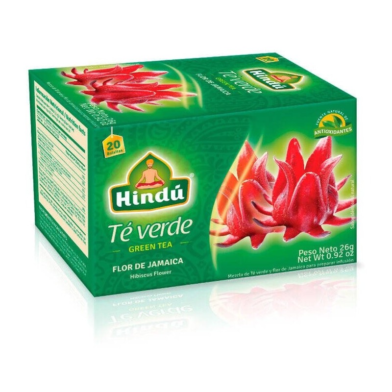 TE HINDÚ VERDE CON FLOR DE JAMAICA