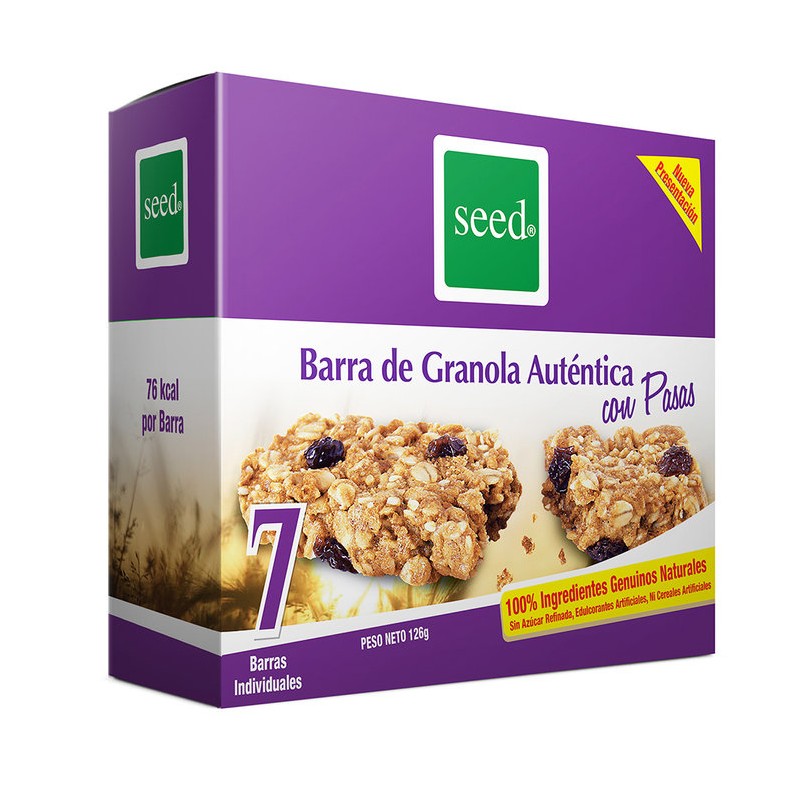 BARRA GRANOLA PASAS 7X18GR